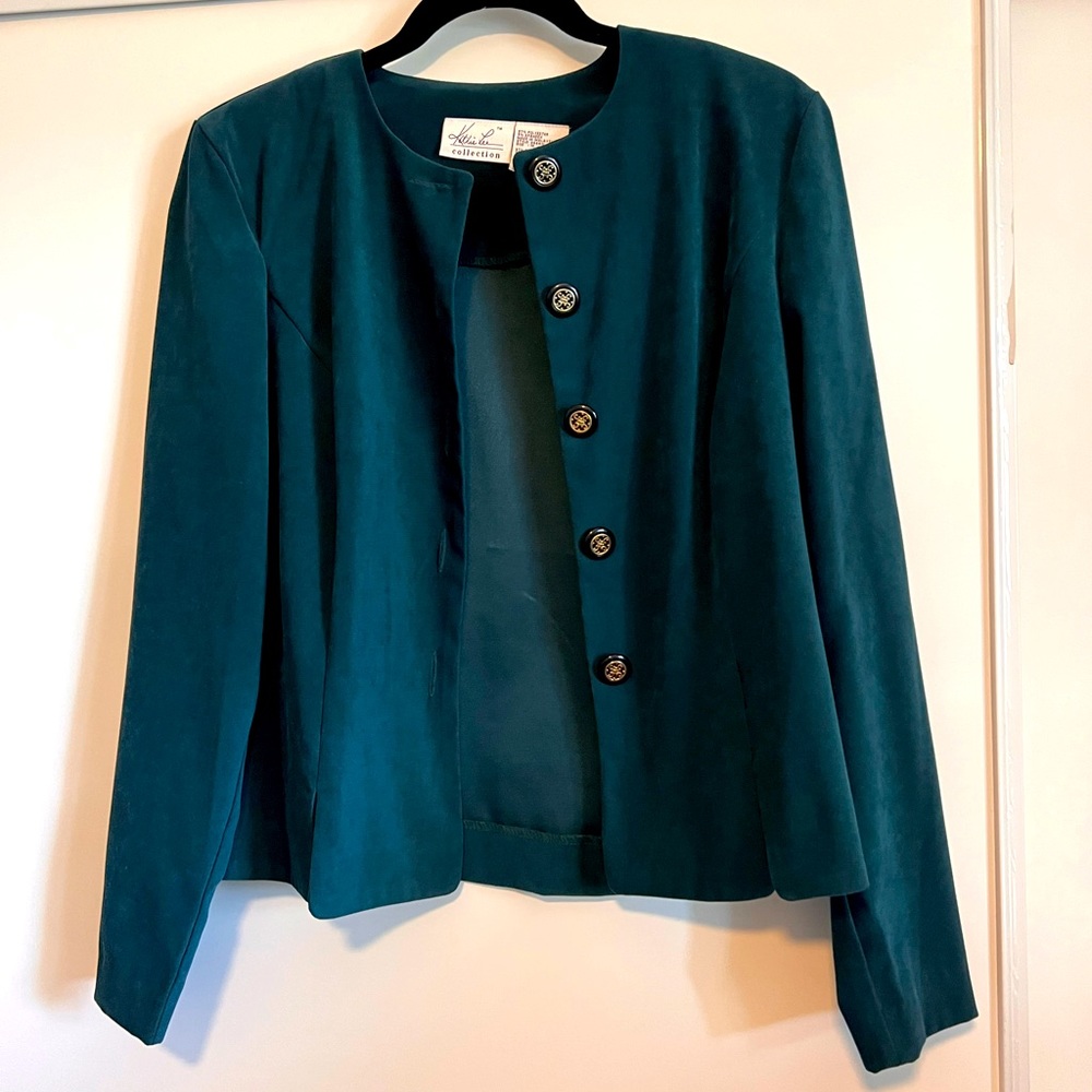 Vintage Green jacket. Size 10. Kathy Lee Collection